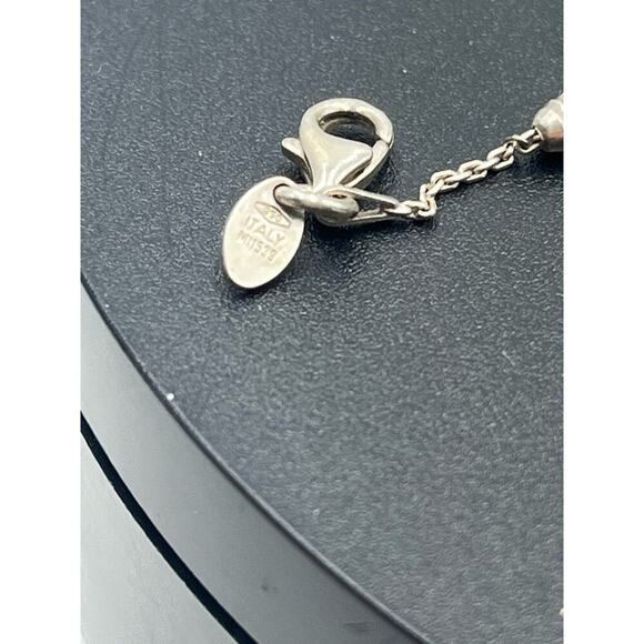 Signed Fine Sterling Silver 950 Large Bracelet or Small Anklet 2.44 grams, 9" - Picture 6 of 11